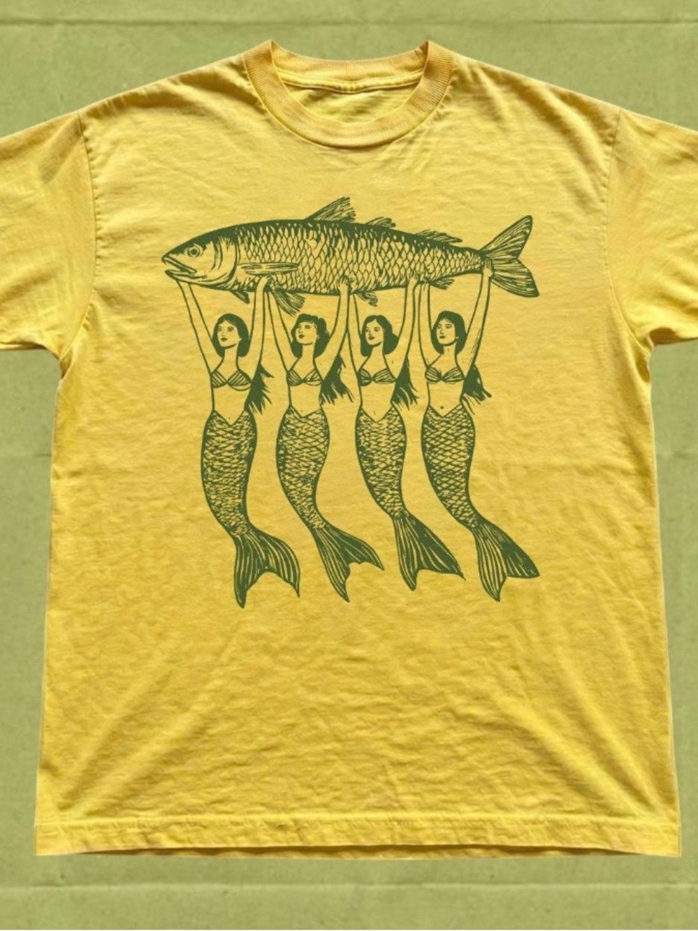 Yellow Mermaids & Fish T-shirt